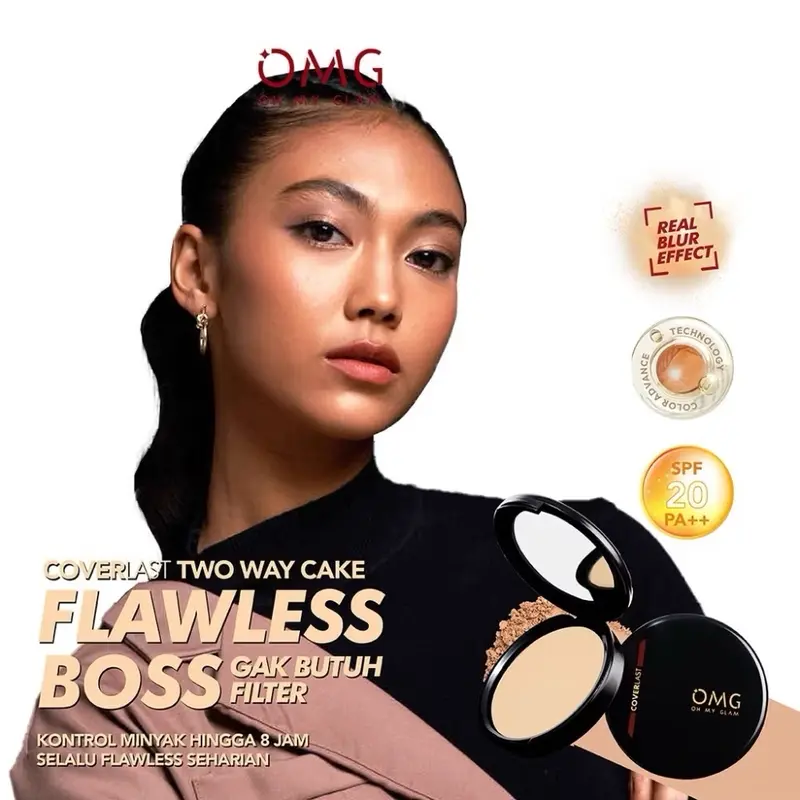 OMG Oh My Glam Coverlast Two Way Cake 12 Gr | TWC | Bedak Padat 3