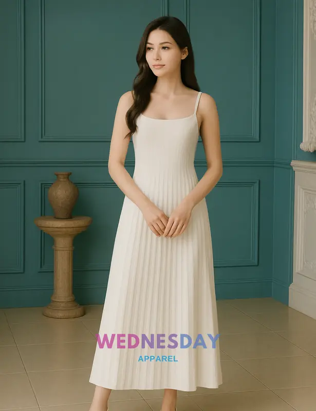 Inner Dress Plisket Nyaman untuk Ibu Hamil | Inspirasi OOTD Ibu Hamil dengan Inner Dress Stylish 3