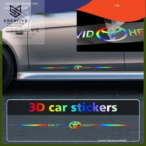 Stiker laser mobil 3D Hologram Sticker Laser Stiker Mobil Motor Car Stiker mobil bisa COD