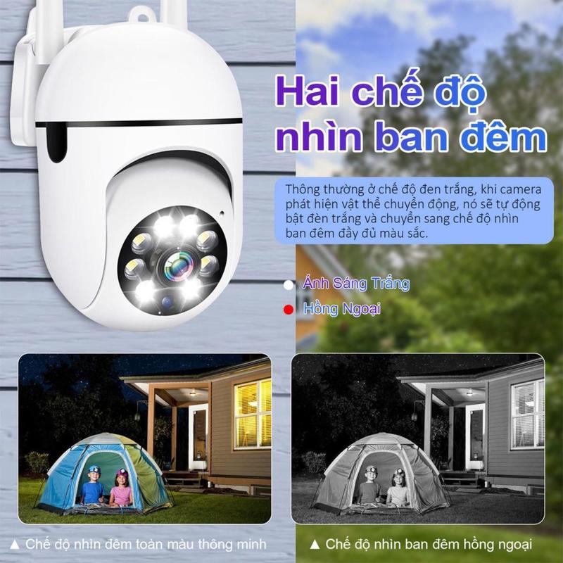 Camera Wifi Mắt giám sát Ngoài Trời Không Dây Thông Minh chống nước an toàn AI…