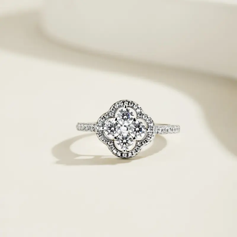 (SR043)S925 Sterling Silver Leaf Ring Stylish Design, Radiant Beauty, Perfect Gift for Women’s Daily Wear 4