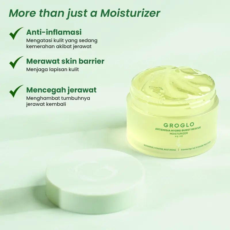 [GROGLO] Moisturizer Pelembab gel skincare Korea mencerahkan menghidrasi melembabkan glowing mencegah timbulnya jerawat mengontrol minyak serta memperbaiki skin barrier 2