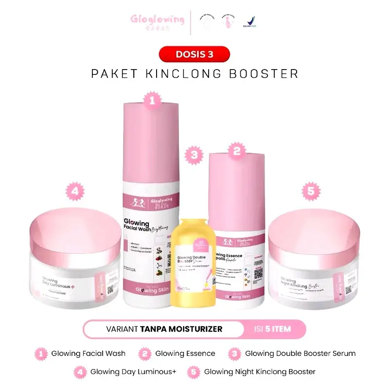 DOSIS 3 PAKET ISI 5 GLO GLOWING SKINCARE