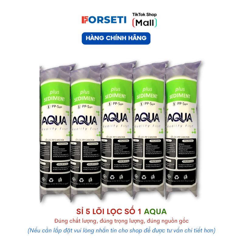 Combo 5 Lõi Lọc Nước Aqua Số 1, Loại 10 inch - PP 5 Micron - Dùng Cho Máy Lọc…