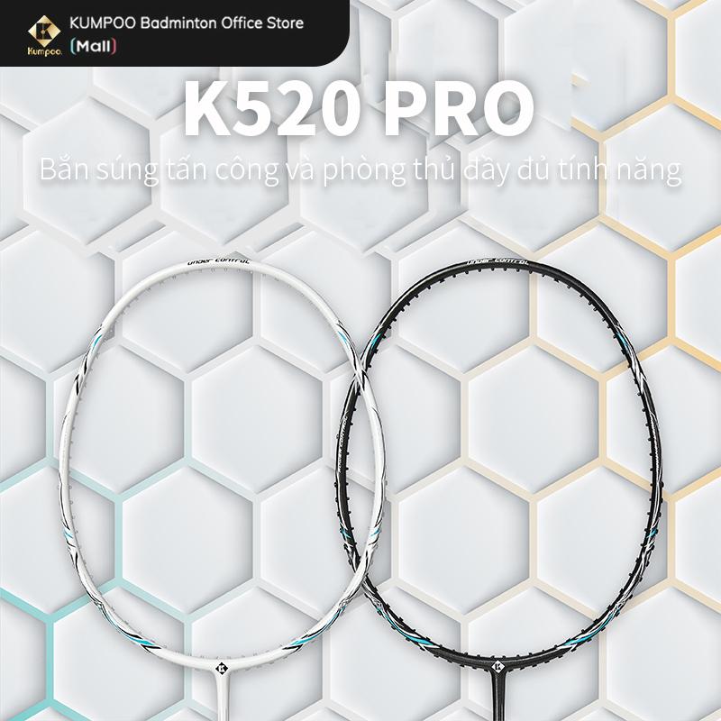 Vợt cầu lông, KUMPOO, K520 PRO, Trọng lượng nhẹ, Vợt cầu lông Carbon đầy đủ, 86g, Lực căng tối đa là 28 lbs.