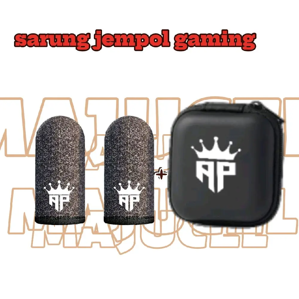 sarung jempol gaming free box APKING MERAH sangat responisp berbahan carbon