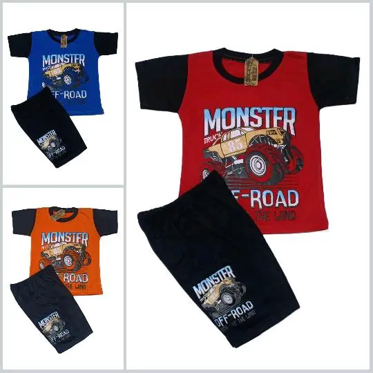 Kaos anak Setelan cowok Murah 100rb 5pics. Baju Motif 1