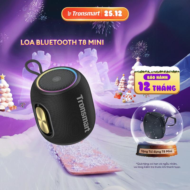  Loa Bluetooth Tronsmart T8 Mini |  Công suất 15W | Sử Dụng Đến 18h | Âm Thanh 360° | Bảo Hành 12 Tháng 