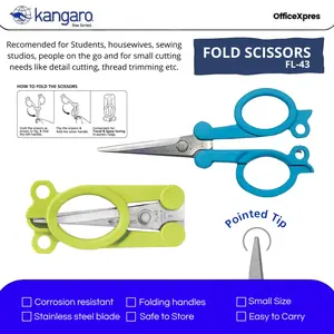 Gunting Kertas Kecil / Gunting Lipat 4.5 inch (11cm) / Folding Scissors FL43 Kangaro