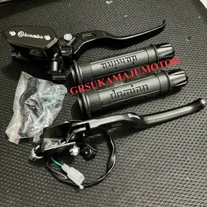 Paket Set Master Rem Tipe Oval + Handgrip Sisik + Jalu stang Ukir CNC UNIVERSAL