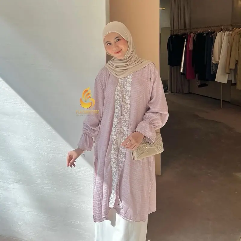 Kaluna Tunik Kebaya - Tunik Kutubaru Jaguard Viscose - Atasan Kebaya 0