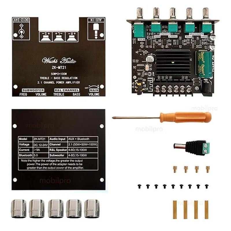 【BestLink Shop】ZK-MT21/ZK-TB21 High Performance Audio Amplifier Module Digital BT 5.0 Power Subwoofer 7