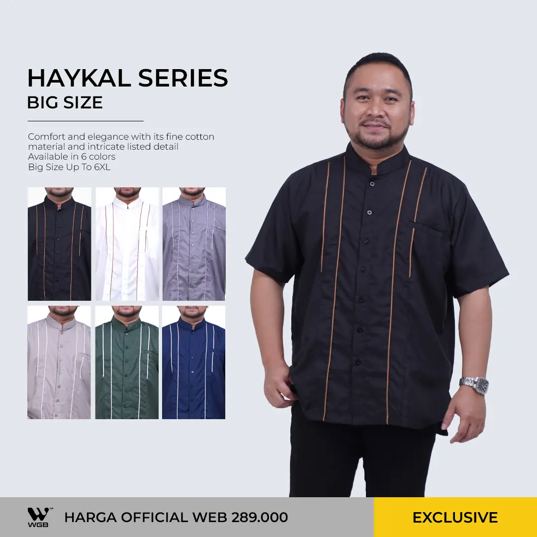 WGB Koko Pendek Haykal Series Pria Big Size Ukuran Jumbo XXL XXXL