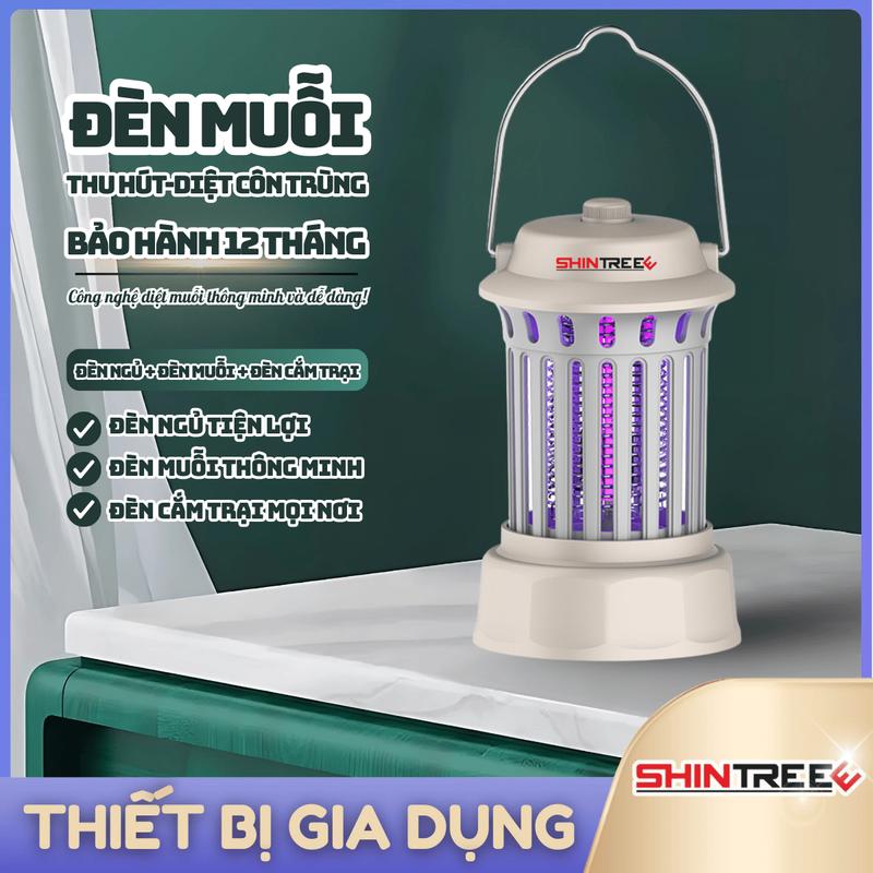 Đèn Bắt Muỗi SHINTREEE Thông Minh – Tự Động Ánh Sáng Tím Thu Hút Kiêm Đèn Ngủ Tiện Lợi