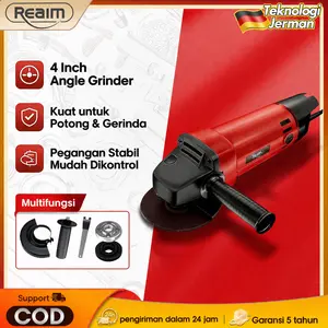 Reaim Mesin Gerinda Tangan 4 inch Kualitas Tinggi Gerinda Listrik Angle Grinder Grenda Grinder