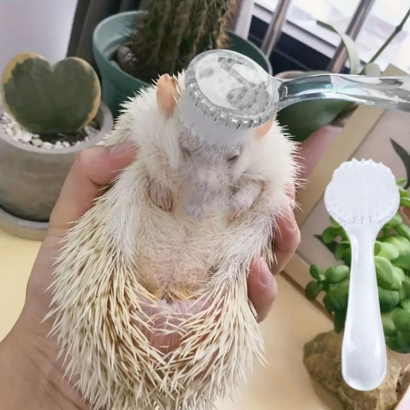 Small Animal Grooming Tools Soft Small Hamster Brush Round Head Long Hair Hedgehog Bathing Brush Hamster Cleaning Brush Bath Mini Brush Bear Cleaning Comb Cleaning 0