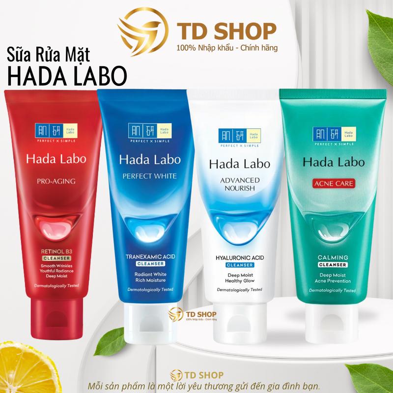  Kem rửa mặt Dưỡng trắng I Dưỡng ẩm Hada Labo 80g 