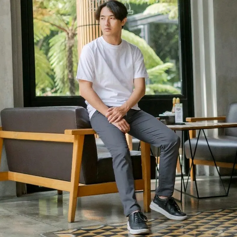 CELANA CHINOS/CHINO PANJANG KARET PINGGANG RIP/CELANA CHINO PRIA PANJANG RIP PREMIUM/STRET MELAR Nyaman Santai Kerja Slim Casual Slimfit Katun Stretch Cowok 3