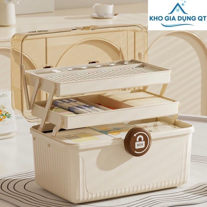  Hộp Đựng 3 Tầng Tiện Dụng Cho Gia Đình  Hộp Đựng Đồ Makeup Nail Đa Năng  GDQT186  