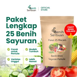 Paket 25 Bibit Sayuran Mudah Tumbuh Benih Seribuan