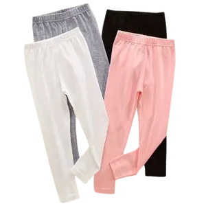Paket Hemat Isi 4 Pcs Legging anak perempuan umur 3-12 Tahun Polos Fashion Hitam
