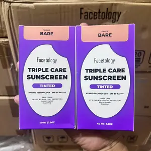 [ HOT SALE ] TINTED SUNSCREEN Triple Care Sunscreen Tinted SPF 50 PA++++ 40ML fcetology