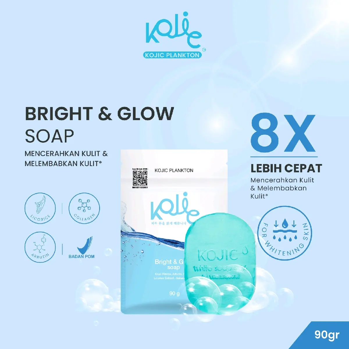 [PINK] BRIGHT & GLOW Whitening Soap / Sabun Pencerah / Soap 90GR