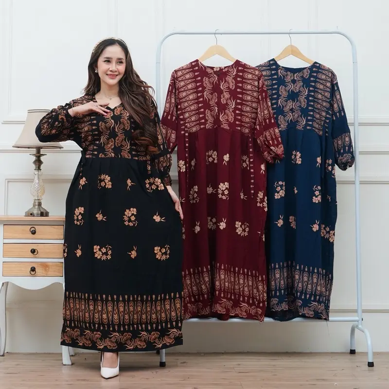 DASTER LONGDRES CIBI SAMARA || LENGAN PANJANG || BUSUI RESLETING || Daster Rayon 0