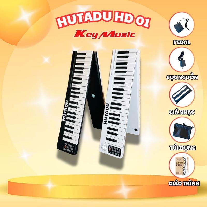 Đàn Piano Gấp Gọn HUTADU HD-01 88 Phím Cảm Ứng Lực Pin Chờ 4-5h