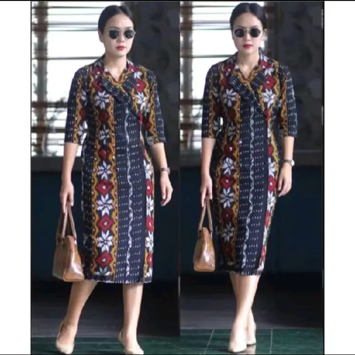 Baju tenun Wanita dress+Bajutenunjepara+Dreswanita Pesta Pesta Pesta Pesta Natal Cantik Formal