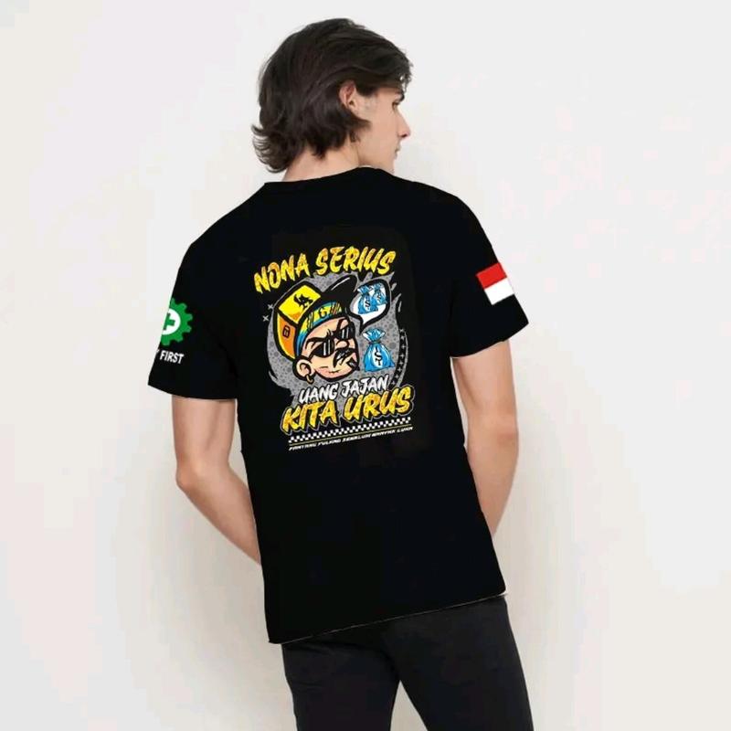 Kaos Pria Pasukan Jarang Pulang Simple Premium 100% Katun Combed 30s - Baju, Reguler Fit - Lembut - Sablon, Panjang Tshirt Distro Jepang Anime Outdoor cotton 2