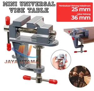 Catok Meja Ragum Mini Clamp Mini Vise Clamp Meja Klem Catok Vise Table Alumunium Penjepit Benda