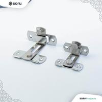 Gambar SORU - Grendel Sudut Slot Kunci Pintu 90 Derajat - Grendel Kait Latch Stainless steel Anti Karat - 3 Inch dari Soru Indonesia Kota Bandung 5 Tokopedia