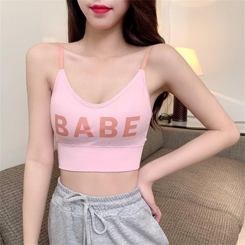 Womens Fashion Letter Sports Bra Sports Underwear U-Shaped Vest Bra Yoga Fitness Sports Underwear 2