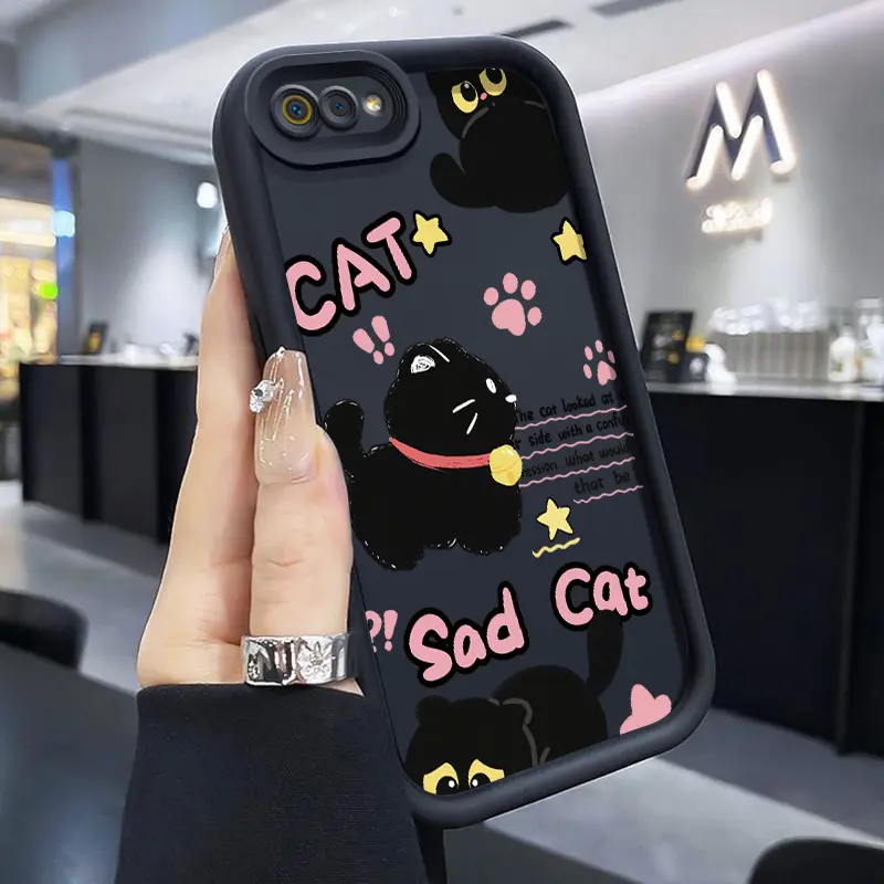 Casing Hp Untuk Realme C2 Realme C2s OPPO A1K Case Pola Kucing Lucu Kasing Silikon lembut Cesing pelindung lensa Casing ponsel Anti guncangan Kesing Softcase