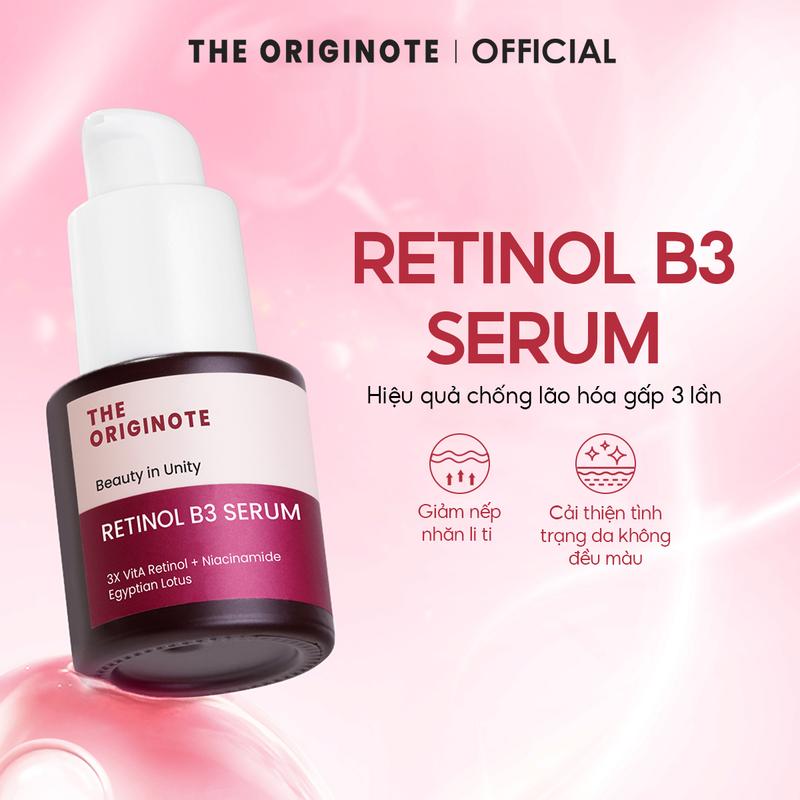 Retinol Serum The Originote Hỗ Trợ dưỡng ẩm làm săn chắc làm đầy làm mịn màng đều màu da chống lão hoá tinh chất 20ml
