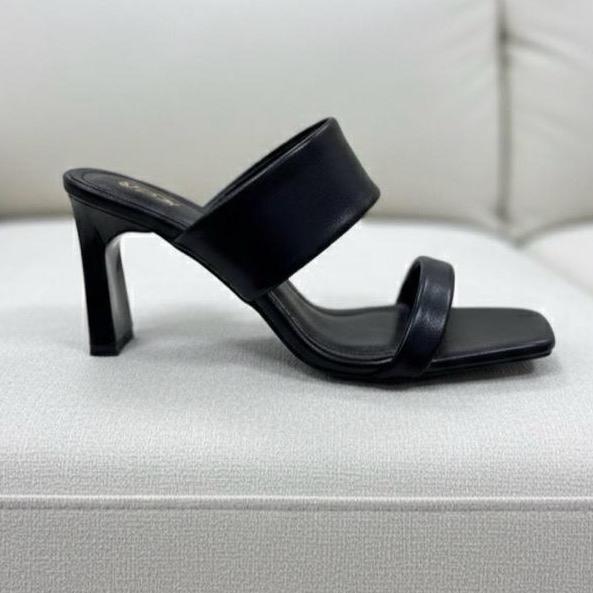 WEDY WD2385 Dép Nữ Cao Gót 7 Phân Sang Chảnh Êm Mềm Quai Bản Lớn Phong Cách Thời Trang Hiện Đại