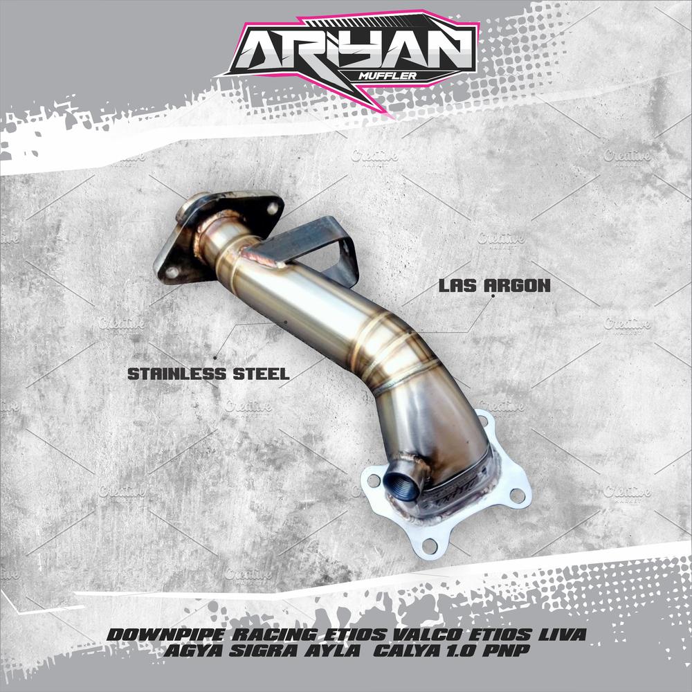 DOWNPIPE RACING ETIOS VALCO ETIOS LIVA AGYA SIGRA AYLA  CALYA 1.0 PNP - Downpipe Agya 1.0