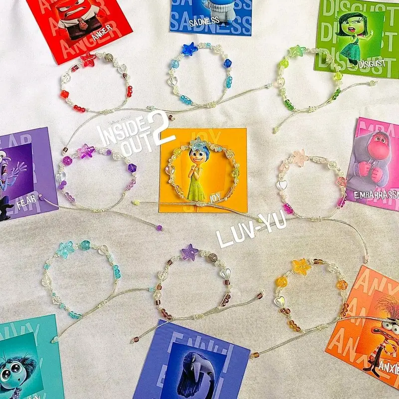 Inside Out 2 Bracelet | Gelang tali serut Inside Out 2 | Gelang couple 1