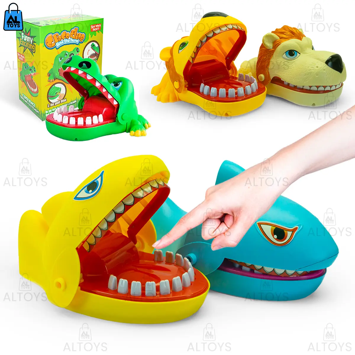 Mainan Buaya Gigit Jari Shark Bite The Hand Lion Dentist Game