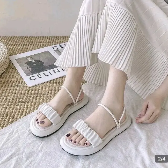 sandal wanita kekinian ootd korea paling simple best seller 2024