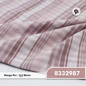 Nakusa Kain Katun Original 30s Premium Motif Salur Dobby Benang Warna (Yarn Dyed) K10