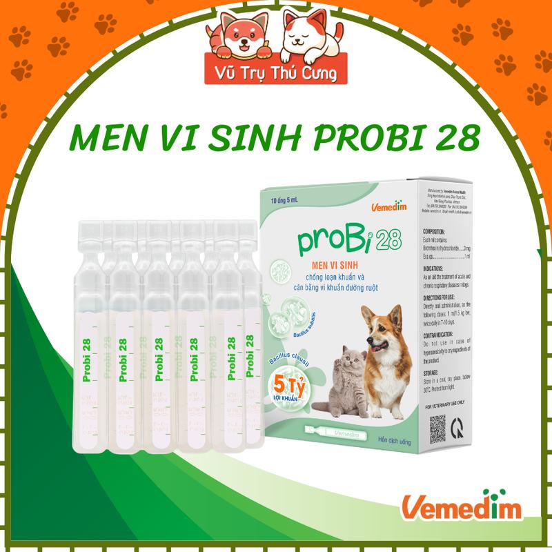 Men Vi Sinh Vemedim Cho Chó Mèo Probi 28 Tăng Cường Hấp Thu Dinh Dưỡng 5ml thuốc trị chó tận gốc