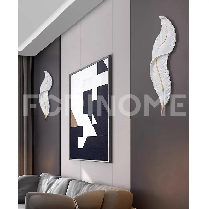 Lampu Dinding Bentuk Bulu Gaya Nordic Minimalis 3 Warna Lampu Hias Dinding LED Untuk Lampu Dinding Kamar Tidur  Ruang Tamu Dekorasi Pencahayaan TV Sofa 7