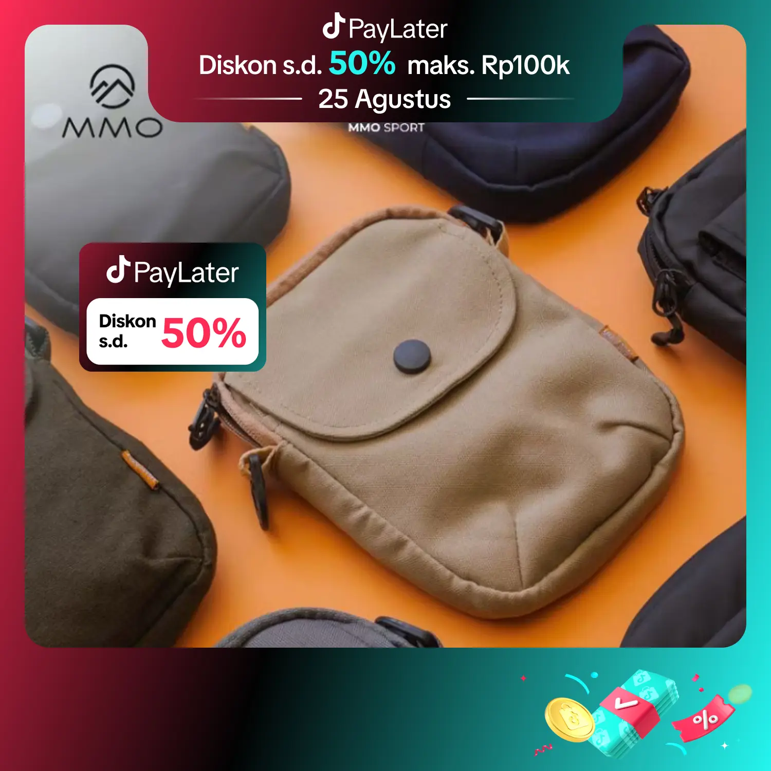 Tas Selempang Pria Slimpon Tas Hp Canvas Slingbag