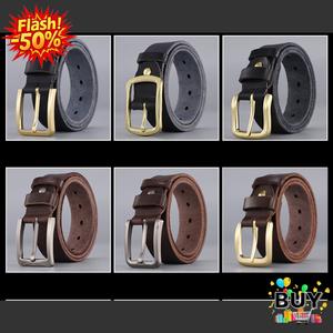 เข็มขัดหนังแท้ คุณภาพระดับพรีเมียม หนังวัวชั้นบนสุด หัวเข็มขัดสี่เหลี่ยม เข็มขัดระดับไฮเอนด์สำหรับกางเกงยีนส์ ทนทาน กว้าง 3.8 ซม. มีสีน้ำตาลกาแฟและสีดำ