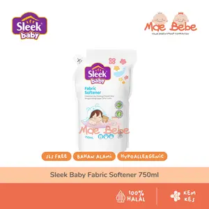 Sleek Baby Fabric Softener Pelembut Pakaian Anak Bayi Pouch 750ml