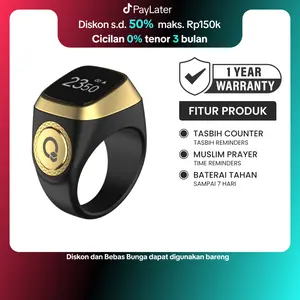 iQibla Zikr Ring Lite E01 Smart Tasbih Digital Hitung Zikir Harian Muslim Modern Baterai Tahan Lama Cincin Zikir