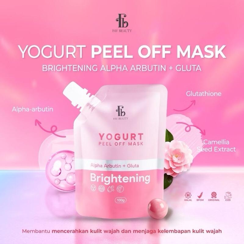 ￼FAV Beauty Yogurt Peel Off Mask | Acne Care Skin Barrier Firming Brightening | Masker Peel Off Perawatan Jerawat Mencerahkan Mengencangkan Melembabkan Kulit Wajah BPOM 4
