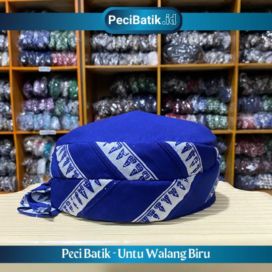 Peci Batik Jogja - Peci Batik Motif Untu Walang Biru - Tersedia Ukuran Anak Sampai Dewasa - Penunjang Ibadah dan Kegiatan Sehari-hari - Spesial Sambut Ramadhan dan Hari Raya Idul Fitri - Busana Muslim Kekinian - Peci Batik Masjid Jogokariyan 2